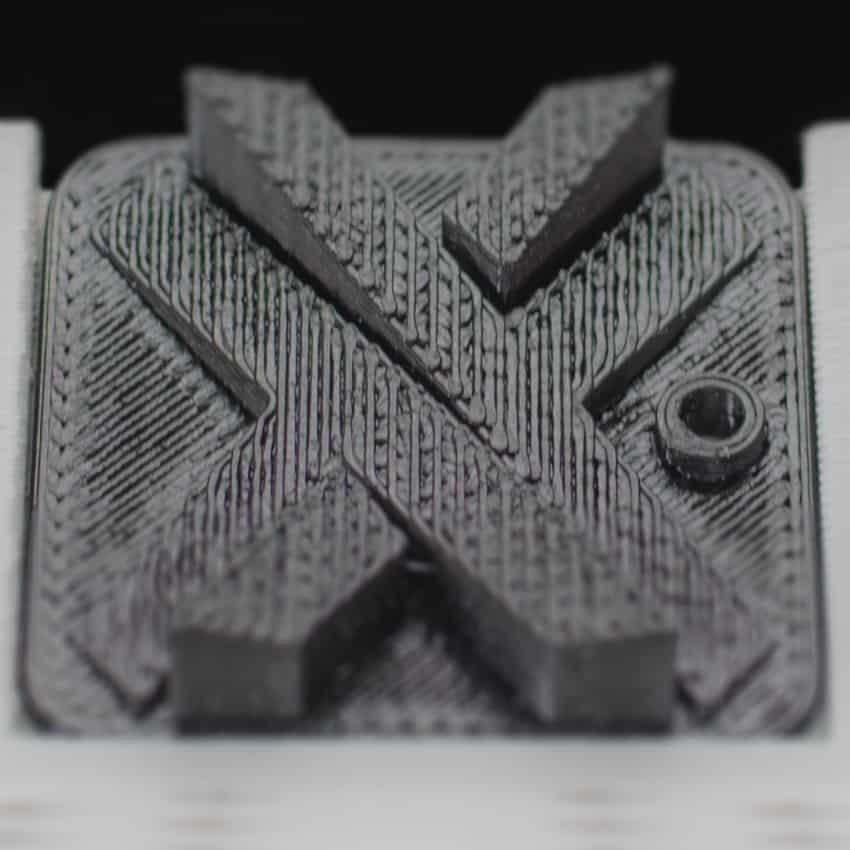 FDM 3D printed tile in ABS M30 dark grey